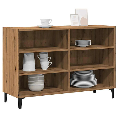 vidaXL Buffet chêne artisanal 103,5x35x70 cm bois d'ingénierie