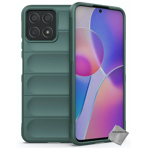 Htdmobiles Coque pour Huawei Honor X8 - housse etui silicone gel fine + film ecran - VERT