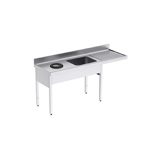 Plonge Inox avec Bâti et Espace pour Lave-Vaisselle - 1800 x 600 - Distform