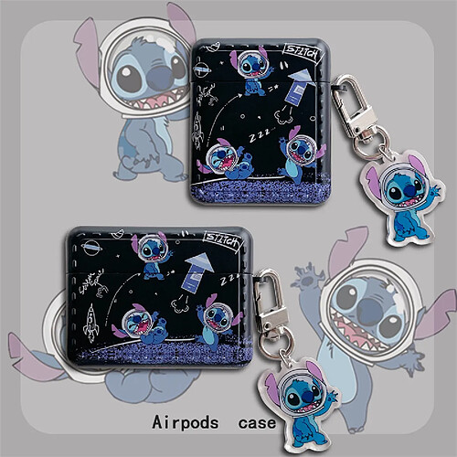 GUPBOO Airpods Coque Housse Étui Protecteur Compatible pour AirPods 3-Cartoon Space Stitch est mignon