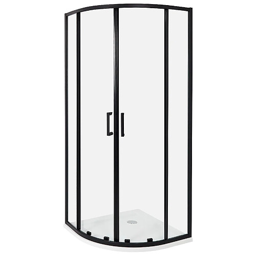 Beliani Cabine de douche JUKATAN 80 x 80 x 185 cm Noir