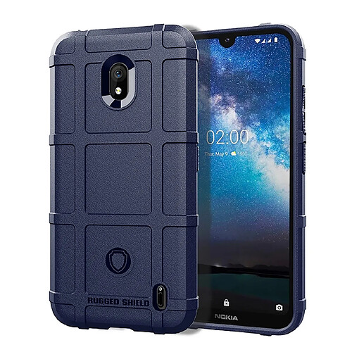 Wewoo Coque Souple Housse en silicone à couverture totale pour de protection antichoc Nokia 2.2 bleue