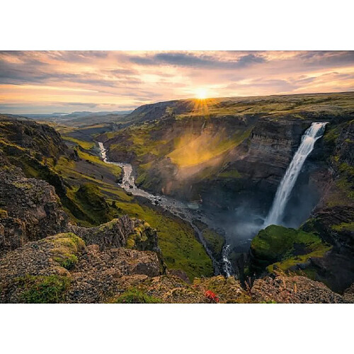 Ravensburger-Puzzle 1000p-La cascade Háifoss, Islande (Highlights)-Adultes&enfants-Des 14 ans-Puzzle de qualité supérieure-12000110