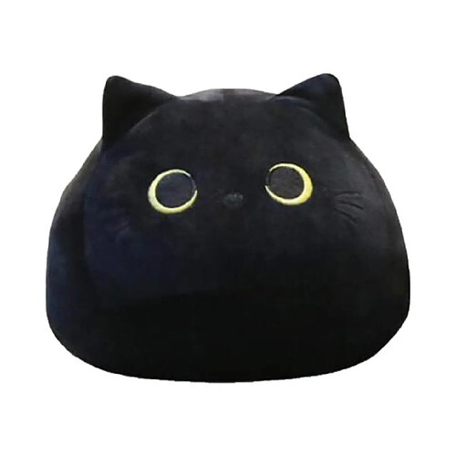 Universal Animaux de dessin animé mignon jouets en peluche mignon chat noir chat façonner douce oreiller en peluche poupée fille chambre à coucher cadeau de la Saint-Valentin ornement oreiller en peluches (40cm)