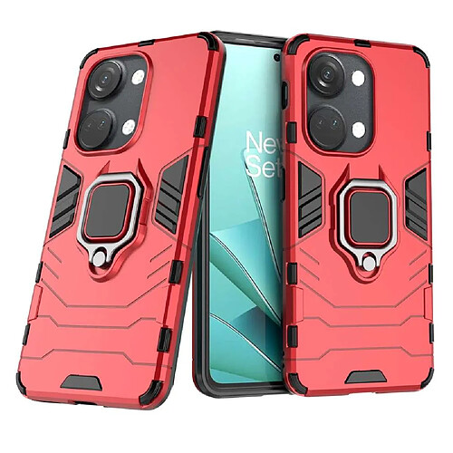 Htdmobiles Coque pour OnePlus Nord 3 5G - housse etui rigide anti choc + verre trempe - ROUGE