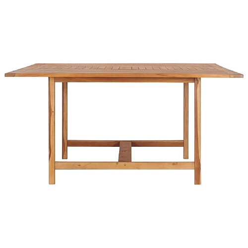 Maison Chic Table de jardin | Table d'extérieur 150x150x76 cm Bois de teck solide -GKD48941