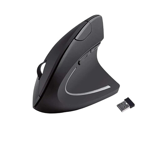 Souris verticale ergonomique sans fil 2,4 GHz, souris optique 3 DPI réglables 800/1200/1600, 6 boutons