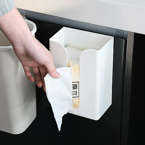 Universal Portable Toilet Paper Holder Mural Toilet Paper Distributor Home Simple Paper Tissue Storage Box For Bathroom Kitchen | Portable Toilet Paper Holder(blanche)