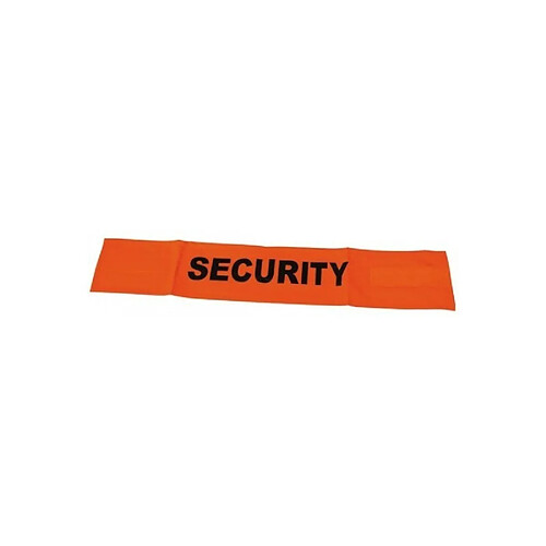 Brassard Orange Fluo Security Velcro Haute Visibilité - pour gardiens de parking, stewards, vigiles, gardes du corps, agent de sécurité