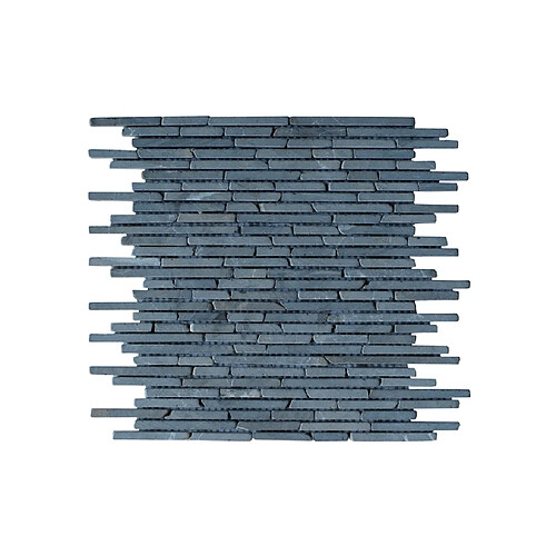 Vente-Unique Mosaïque sol et mur en marbre gris anthracite - pack de 1m² (dalles de 35x30 cm) - MOYALI