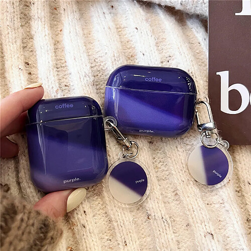 GUPBOO Airpods Coque Housse Étui Protecteur Compatible pour AirPods1/2-Ins dégradé violet minimaliste