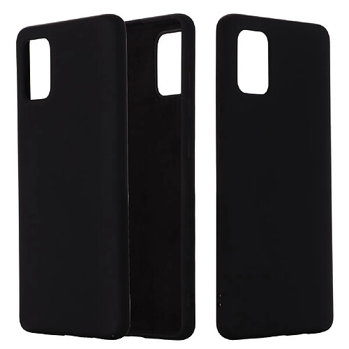 Coque en silicone liquide noir pour votre Samsung Galaxy A51