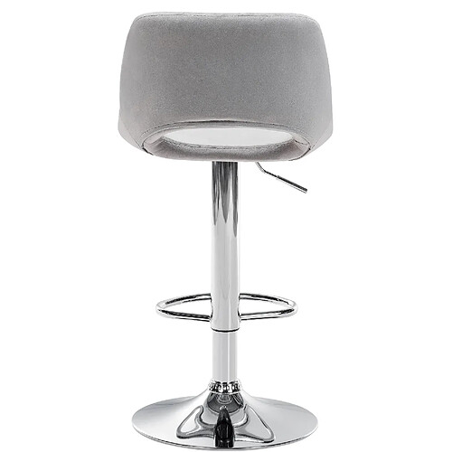 Non Tabouret de bar Camden velours chrome