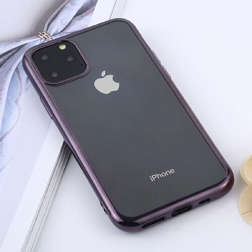 Wewoo Coque Souple TPU Transparent Etui de protection pour téléphone portable étanche et à l'eau iPhone 11 Pro 2019 Violet