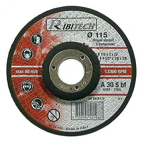 Ribimex Disque à tronçonner acier 115x3,2x22,2