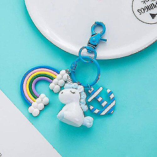 Universal Unicorn Key Pendant Course en peluche - Peluche, Licorne, Anchor, RainbowBlue