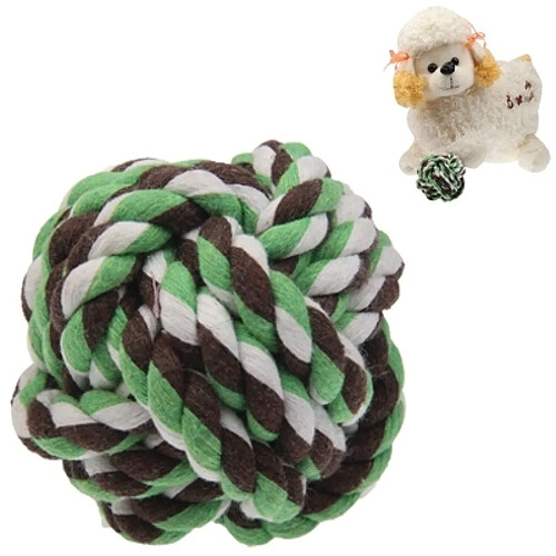 Wewoo Balle en corde de coton pour animaux de compagnie / jouet pour chat, diamètre 7,5 cm (couleurs aléatoires)