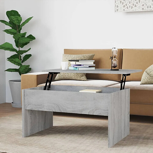 Maison Chic Tabls basse,Table Console pour salon Sonoma gris 80x50,5x41,5 cm Bois d'ingénierie -MN65035