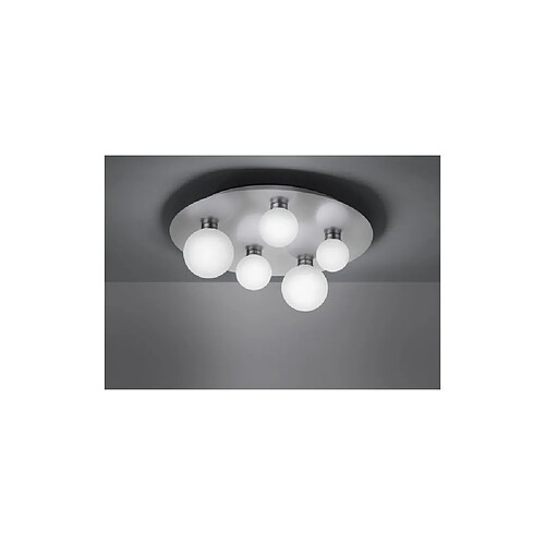 Boutica-Design Plafonnier Dicapo Nickel Mat 5x3W SMD LED