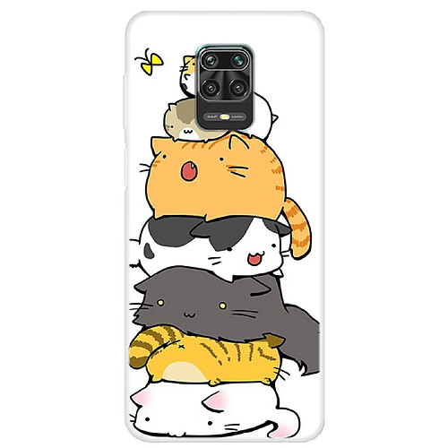 Coque en TPU impression de motifs chats pour votre Xiaomi Redmi Note 9S/Note 9 Pro Max/Note 9 Pro