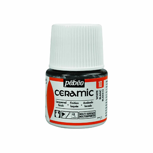 Pebeo Peinture céramique et multi-surfaces - Blanc - 45 ml