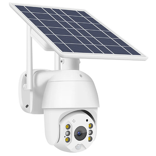 Yonis Caméra Surveillance Solaire 1080P HD WiFi Alarme PIR Vision Nocturne Audio Bidirectionnel IP67