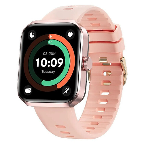 Yonis Montre Connectée Écran Couleur Bluetooth Rose