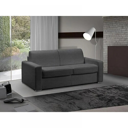 Inside 75 Canapé lit 2 places MASTER convertible EXPRESS 120 cm microfibre gris graphite, MATELAS 18 CM INCLUS.