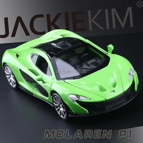 Universal 1: 32 McLaren P1 modèle cool et délicat en métal moulé sous pression Voiture & 124 ; Voiture jouet moulée sous pression (vert)