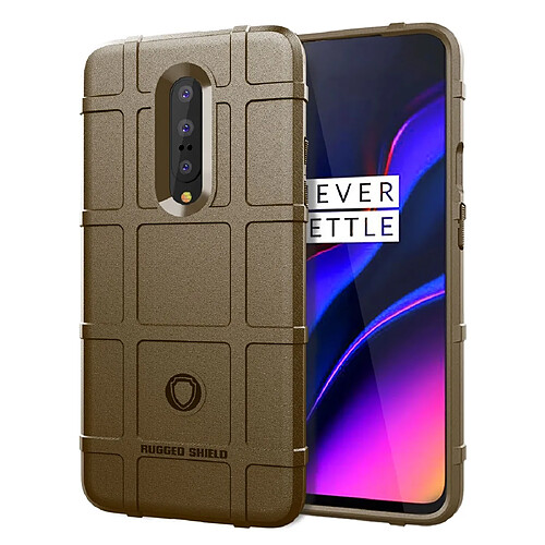 Wewoo Housse Coque de protection en siliconepleine couvertureantichocrobustepour Oneplus 7 Marron