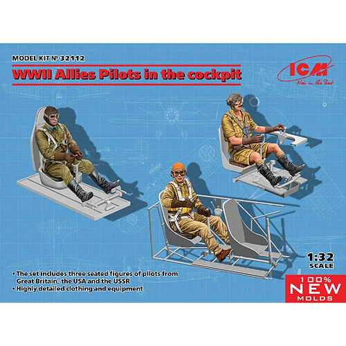 Icm Figurine Mignature Wwii Allies Pilots In The Cockpit