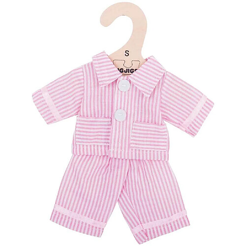 Bigjigs Toys Pyjama Rose - Poupée Douce 28 cm