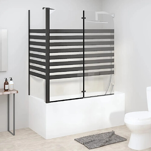 vidaXL Cabine de douche à rayures 120x68x130 cm Verre trempé