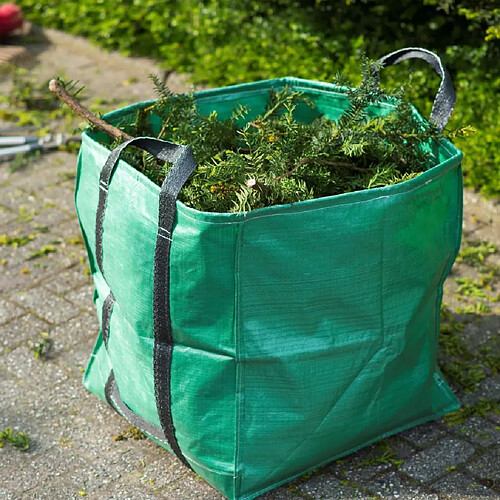 Nature Sac à déchets de jardin carré Vert 148 L