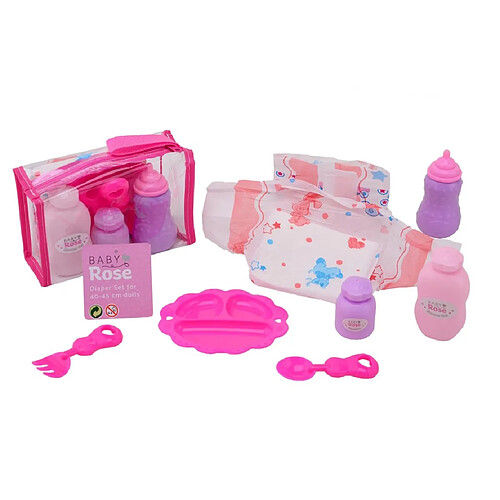 Johntoy - Baby Rose - Trousse de change pour poupée