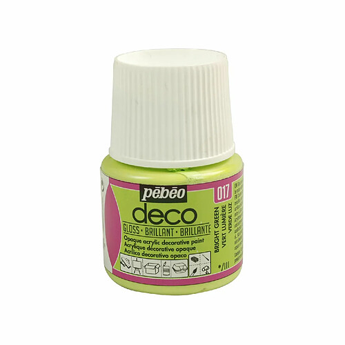 Pebeo Peinture acrylique opaque brillante - Vert lumière - 45 ml