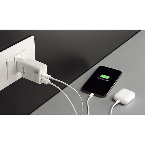 Cellular Line Cellularline Dual Charger - iPhone 8 or later