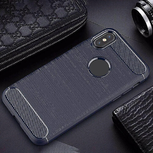 Universal Couvercle de téléphone pour iPhonex Case Shell en fibre de carbone brossé Silicone Soft TPU