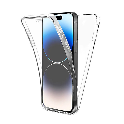 Coque 360 degré pour iPhone 14 Pro 6.1" - Coque protection integrale transparente Avant et arrièrs - Antichoc - Visiodirect -