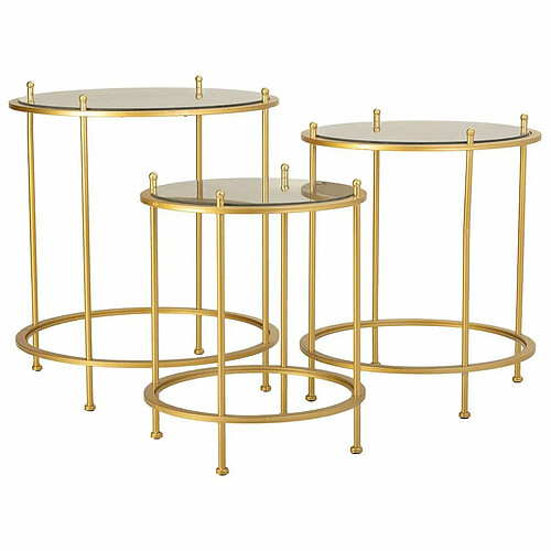 Jeu de 3 tables Alexandra House Living Or 53 x 60 x 53 cm