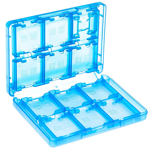 vhbw etui, album Etui Case pour jeux de console et carte mémoire compatible avec Nintendo 3DS, 3DS LL, 3DS XL, DS Lite, DSi; bleu / transparent