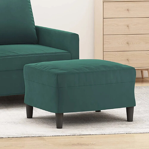 vidaXL Repose-pied Vert foncé 60x50x41 cm Velours