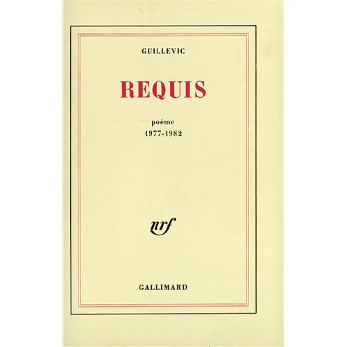 Requis : poèmes 1977-1982 · Occasion