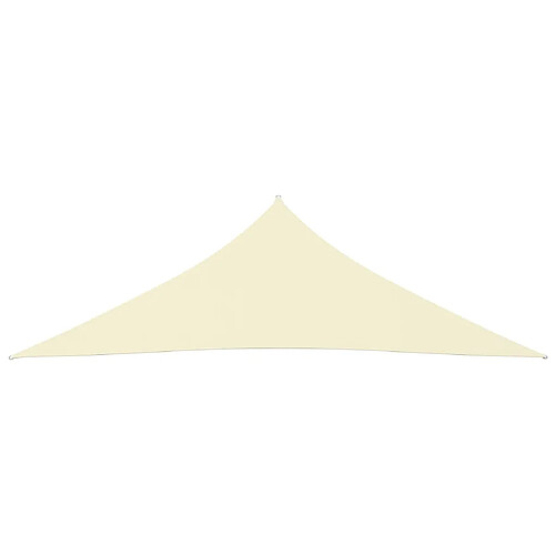 Helloshop26 Voile toile d'ombrage parasol tissu oxford triangulaire 3 x 3 x 4,24 m crème 02_0009829