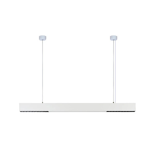 NETTLIFE Suspension LED 32W Blanc Diam.107CM Moderne Aluminium Dimmable Hauteur Réglable avec Longue Conception Linéaire pour Salle à Manger