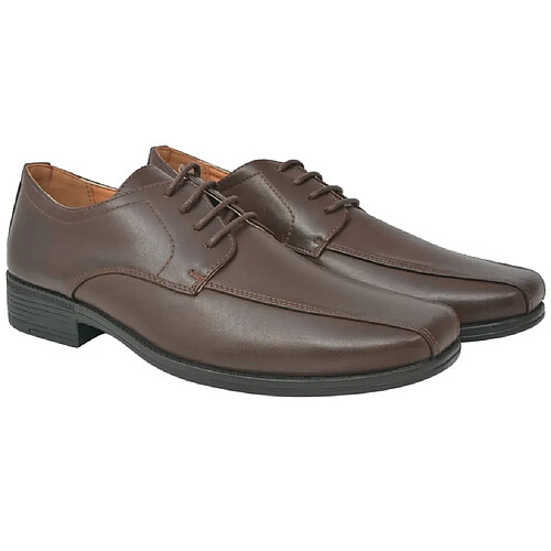 vidaXL Chaussures à lacets pour hommes Marron 40 Cuir PU