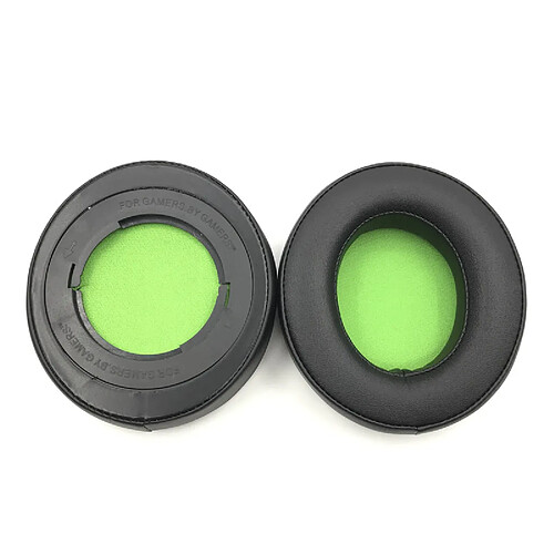 GUPBOO Coussinets d'oreille, Oreillette de Remplacement pour Razer Kraken Pro V2 Kraken 7.1 Professional Edition Protein Skin, Professional Edition Ovale Noir Vert