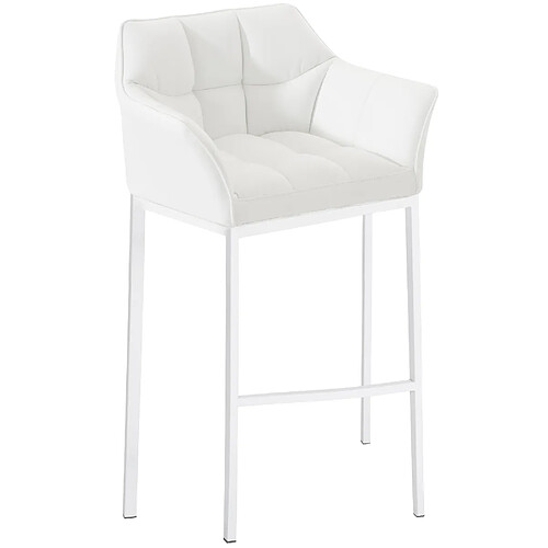 Non Tabouret de bar Damaso avec structure 4 pieds blanc