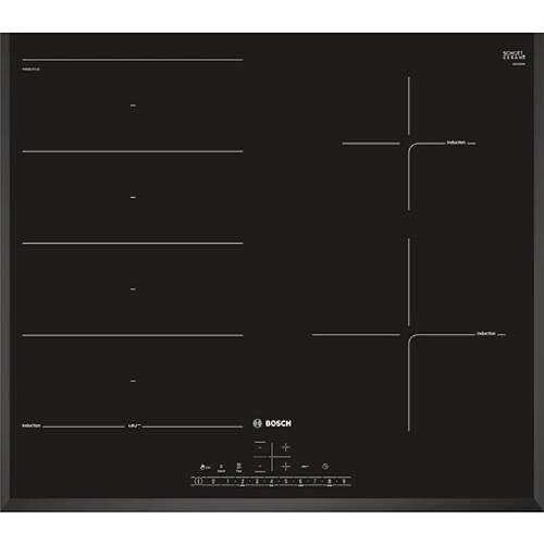 Bosch Serie 6 PXE651FC1E plaque Noir Intégré (placement) Plaque avec zone à induction 4 zone(s)