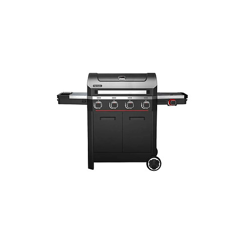 HAMSON Barbecue au gaz en inox 4 brûleurs Mercury noir mat